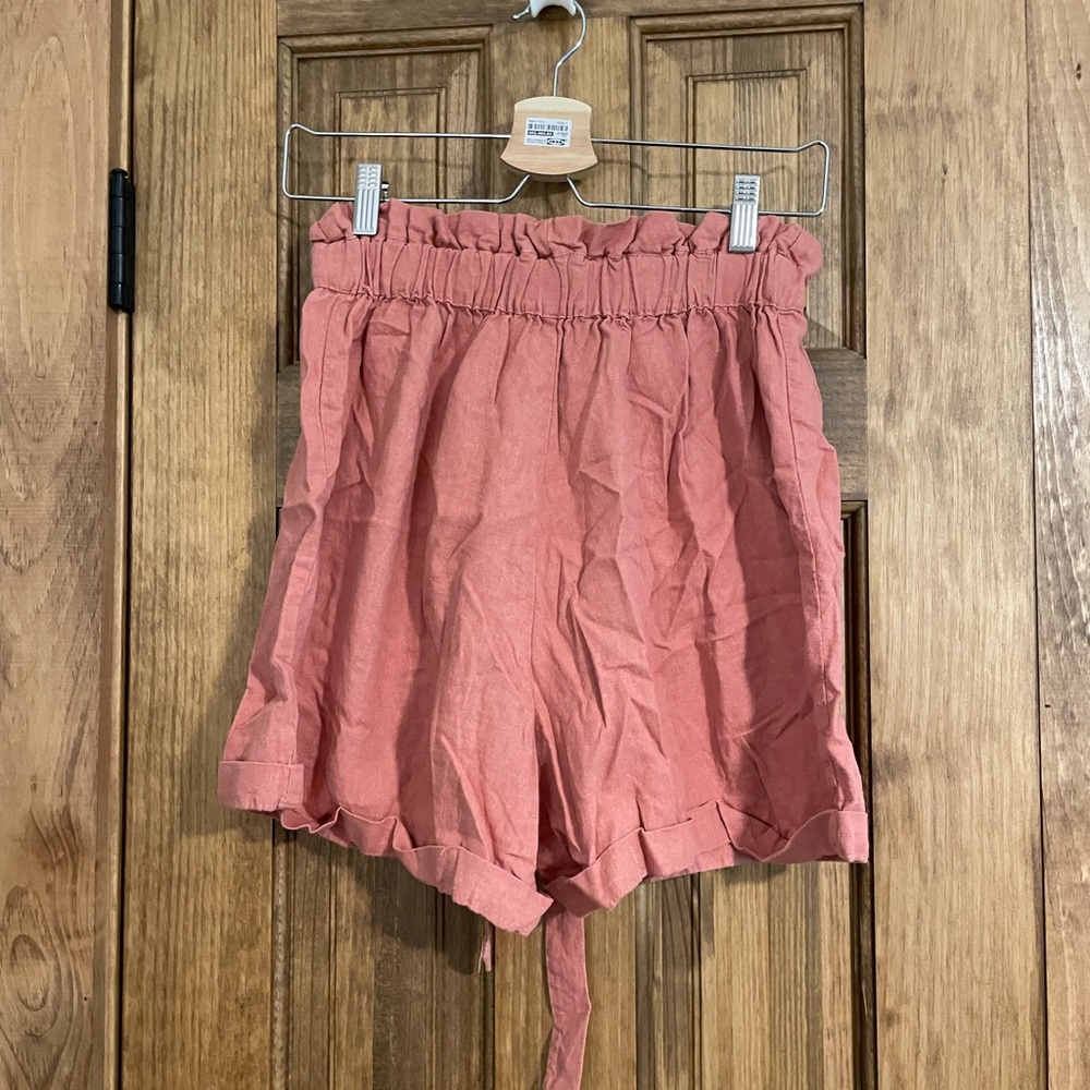 Just Living High Waist Pink Shorts Relaxed Fit
